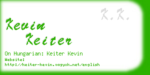 kevin keiter business card